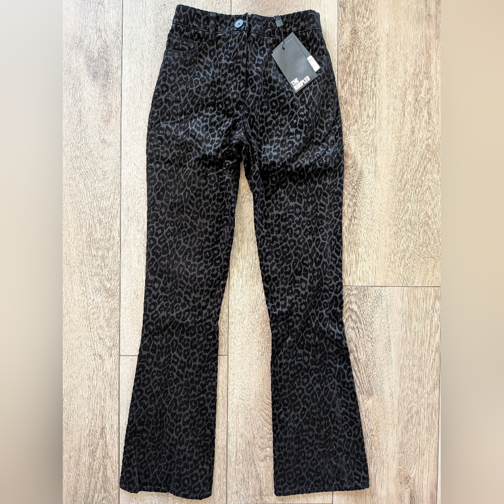 The Kooples Charcoal Leopard Print Trousers